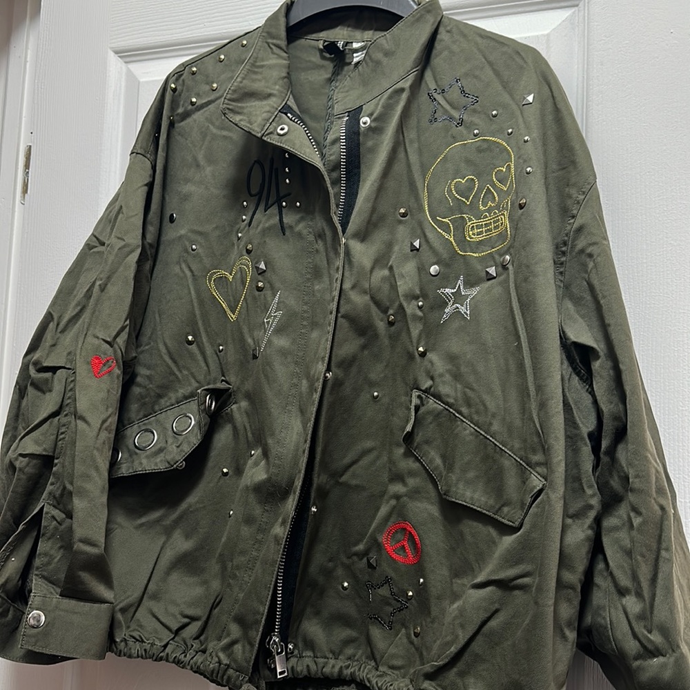 HM oversized military jacket size 12